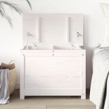 Gossi cutie de depozitare, alb, 60x32x45,5 cm, lemn masiv de pin