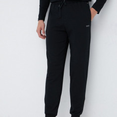 BOSS pantaloni de pijama bărbați, culoarea negru, cu imprimeu 50469538
