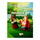 Carte de colorat cu abtibilduri - Personaje din povesti