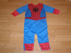 costum carnaval serbare spiderman pentru copii de 9-12 luni foto