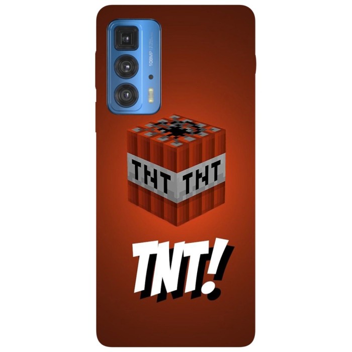 Husa compatibila cu Motorola Edge 20 model TNT Minecraft, Silicon, TPU, Viceversa