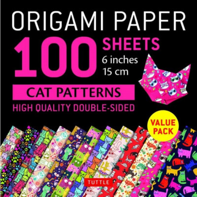 Origami Paper 100 Sheets Cat Patterns 6&amp;quot;&amp;quot; (15 CM): Tuttle Origami Paper: High-Quality Double-Sided Origami Sheets Printed with 12 Different Patterns: foto