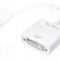 Cablu DVI-I (24+5) soclu, USB C mufa, HDCP 1.3, USB 3.0, lungime 140mm, {{Culoare izola&amp;#355;ie}}, LOGILINK - UA0245A