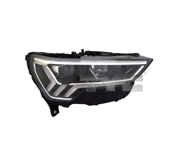 Far AUDI Q3 (F3), 07.2018-, partea dreapta, TYC, cu LED daytime running light; LED; electrical; fara LED module; fara unitate control LED; cu motor;
