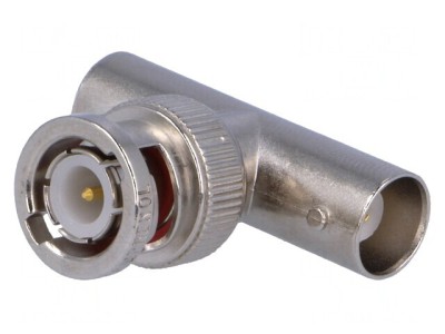 Adaptor T BNC Dual Soclu BNC Mufă 50&amp;Omega; Aurit foto