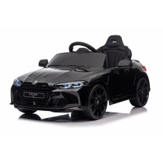Masinuta electrica pentru copii, Bmw M4, 90W, 12V 7Ah, roti EVA, scaun tapitat, negru