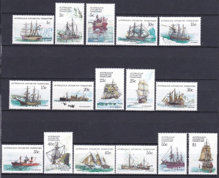 DB1 Colonii TAA 1979 Terit. Antarctice Australiene Vase Corabii Explorare 16 v. MNH