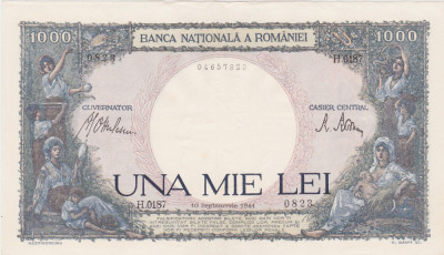 ROMANIA 1000 lei 1941 XF+ foto