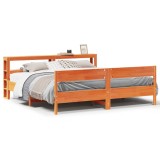 Cumpara ieftin Cadru de pat fara saltea, maro ceruit 180x200 cm lemn masiv pin