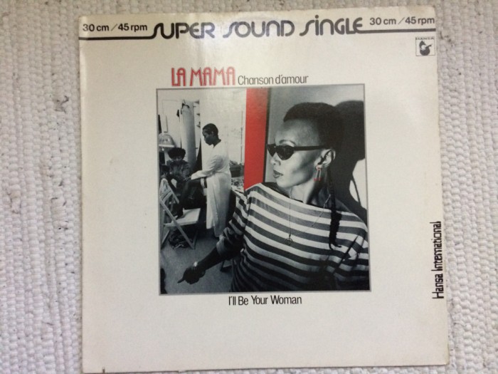 la mama chanson d'amour / i'll be your woman 1982 maxi single disc 12" vinyl muzica disco dance pop hansa records germany VG+