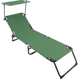 HR SEZLONG CU PARASOLAR 186X55X24 VERDE