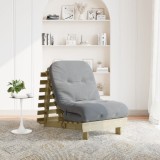 Cumpara ieftin Canapea futon cu saltea, 70x206x11 cm, lemn de pin tratat