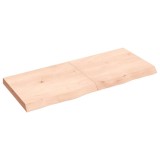 VidaXL Poliță de perete, 120x50x(2-6)cm, lemn masiv de stejar netratat