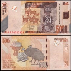 Congo Democratic 2022 - 5000 francs, necirculata