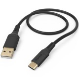 Cumpara ieftin Cablu de incarcare &bdquo;Flexible&rdquo; Hama, USB-A - USB-C, 1,5 m, silicon, negru