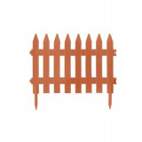 Cumpara ieftin Gard de gradina decorativ, din plastic, maro deschis, set 7 buc, 3.2 m x 35 cm, Artool