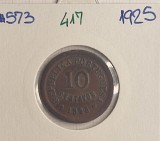 417 Portugal, Portugalia, 10 Centavos 1925, KM#573