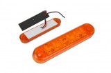 Lampa Pozitie LED Galbena 12-24V, 6 LED-uri SMD, 128mm x 20mm, Universala Utilitare Camioane Autocare Autobuze Utilaje Agricole