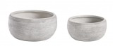 Cumpara ieftin Set 2 ghivece flori fibra sticla gri 42.5x21 cm, 53.5x25.5 cm