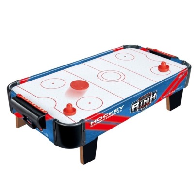 Masa air hockey graffiti cu picioare scurte, flippy, pvc, 2 pucuri, tabela scor, 2 impingatoare, 76x38x21.5 cm, albastru foto