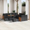 VidaXL Set de canapele pentru grădină 13 pcs Negru 90 x 55 x 71 cm 3365314