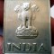 I.494 INSIGNA INDIA Lion Capital of Ashoka h27mm/22mm/3mm BADGE
