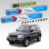 Cumpara ieftin Ștergătoare Mitsubishi Pajero Pinin (H6_W, H7_W) 2000-2007 | Set Față și Spate Flat Premium &ndash; TeamCar&reg;