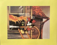 Grenada Grenadines MNH 1979 - Disney desene animate Pompier - colita