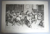 Andrea Zucchi după Silvestro Manaigo, după Jacopo Tintoretto "Cina cea de taina" acvaforte c. 1720