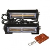 Set 2 Stroboscoape Auto COB 12V VorteX cu Telecomanda, 16W, 9 Flash-uri, Rezistent la Apa IP65, Montaj Universal