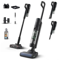 Aspirator vertical 3-in-1 Philips AQUA TRIO seria 7000 XW7263/11, tehnologie Aqua Spin 2500, perie rotativa ce se curata singura in timpul utilizarii,