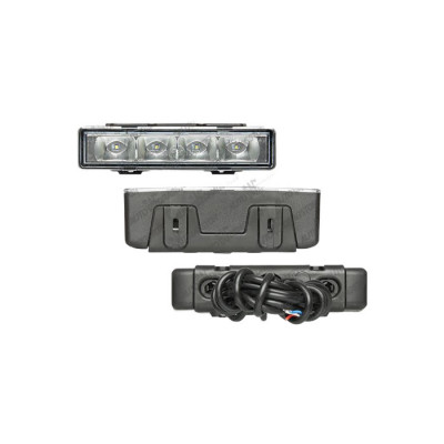 Lumini de zi auto BestAutoVest Daytime running light universale 146x33x50mm 4leduri 12V 24V cu cablu, 1 buc foto