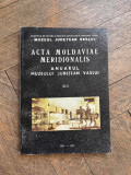 Acta Moldaviae Meridionalis Anuarul Muzeului Judetean Vaslui III-IV