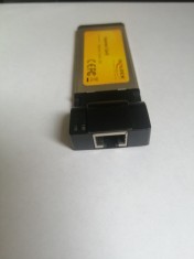 placa de retea pentru laptop 1gb Express card 34 cu 1 port Gigabit LAN, Delock 66216