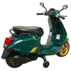 Motocicleta electrica pentru copii Vespa 12V verde