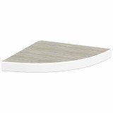Cumpara ieftin Raft de perete de colt, stejar si alb, 35x35x3,8 cm, MDF