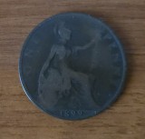 1 penny 1899, regina Victoria, Marea Britanie