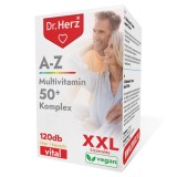 Capsule vegane Multivitamine A-Z 50+ Dr Herz 120 buc