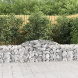 Cosuri gabion arcuite, 8 buc., 300x30x60/80 cm, fier galvanizat GartenMobel Dekor, vidaXL