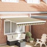 vidaXL Cortina Retractabilă Verde și galben 300 x 250 cm 3330171