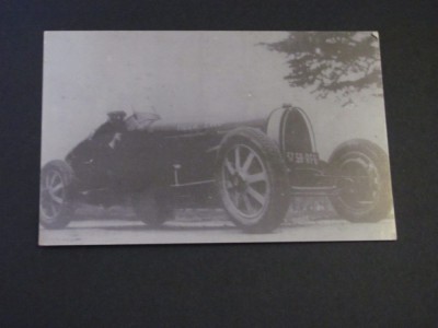 Automobil de Cursă cu Roți Spiță - Carte Poștală Franța ,Necirculată foto