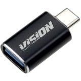 Adaptor universal Vision Touch VAA-C01N, USB Type A - USB Type C, Negru