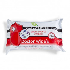 Servetele antibacteriene pentru maini, Doctor Wipes, 72buc foto