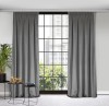 Set doua draperii catifea, gri