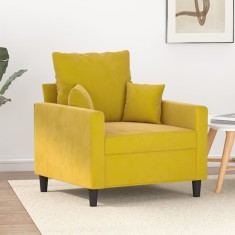 vidaXL Canapea de o persoană, galben, 60 cm, catifea