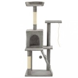 Cumpara ieftin Ansamblu pisici, stalpi cu funie de sisal, 120 cm, gri