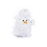 Decoratiune Craciun Pinguin Transparent cu LED - Decorer - 7x4.5x7.5 cm