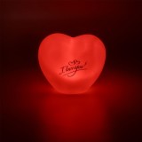 Lampă Veghe, Inimă, Roz, 10x5x8.5 cm, Plastic, Baterii Incluse, Oem