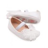 Pantofiori albi cu fundita dantelata (Marime Disponibila: 3-6 luni (Marimea 18, Superbaby