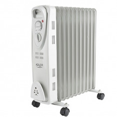 Radiator Calorifer Electric cu Ulei Adler, 11 Elementi, Putere 2500W, Termostat Reglabil si Protectie la Supraincalzire foto